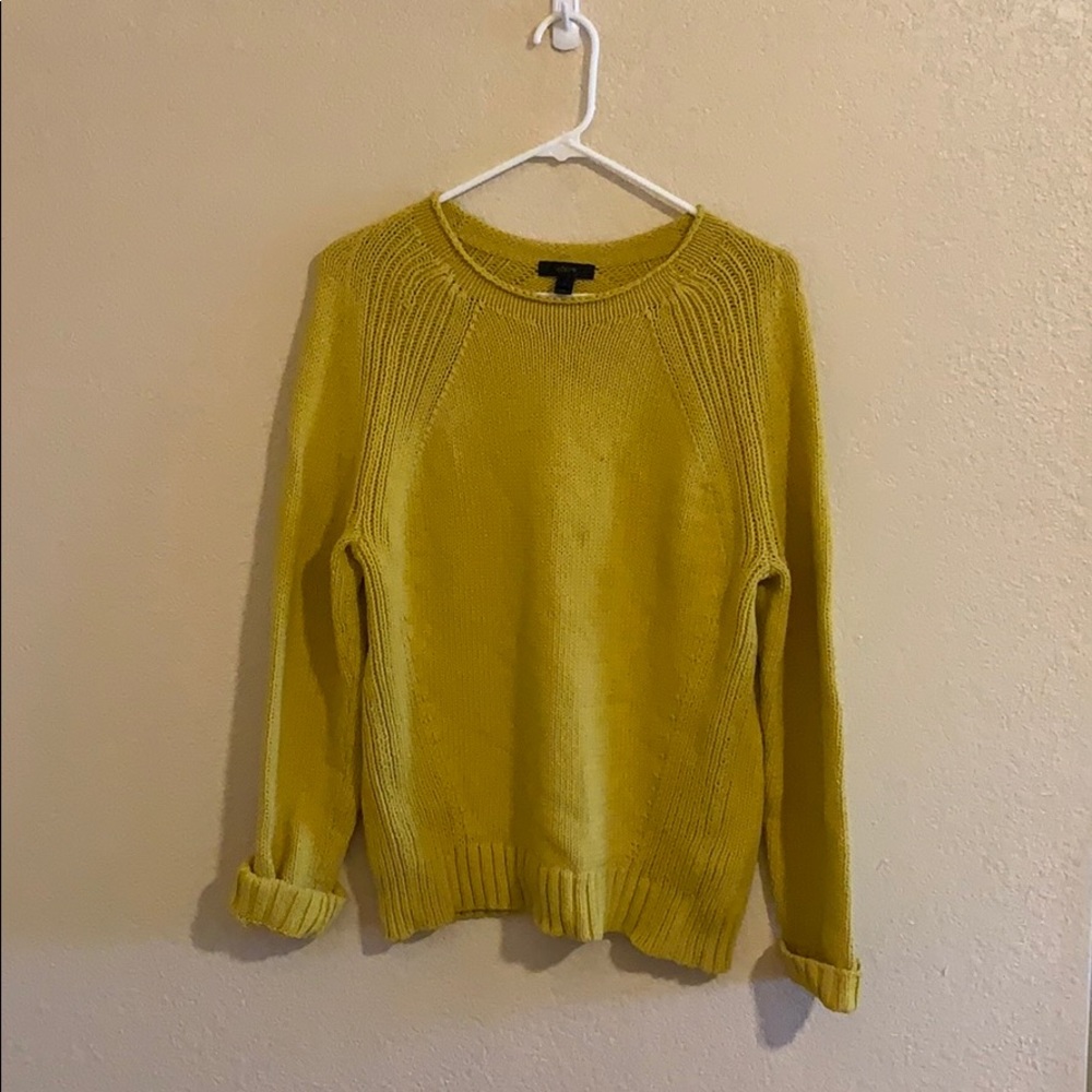 J Crew Knit Yellow Sweater